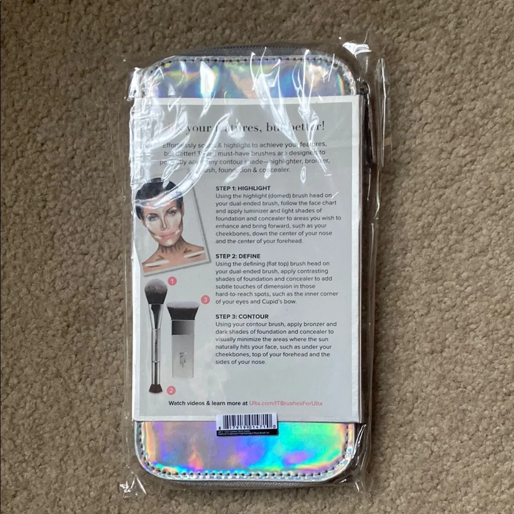 Ulta Beauty Silver Eye Contour Brush Set